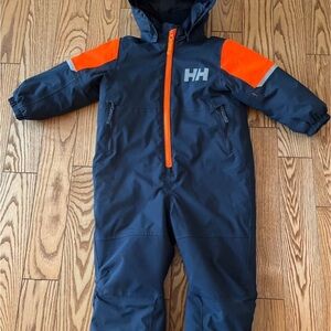 Helly Hansen Kids' Navy and Orange Snowsuit